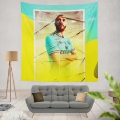 Clever Madrid sports Player Karim Benzema Tapestry