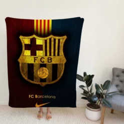 Clever Spanish Football Club FC Barcelona Fleece Blanket