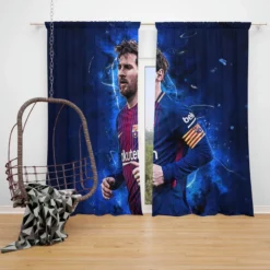 Clever Sports Player Lionel Messi Window Curtain