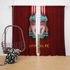 Club World Cup Football Club Liverpool Logo Window Curtain