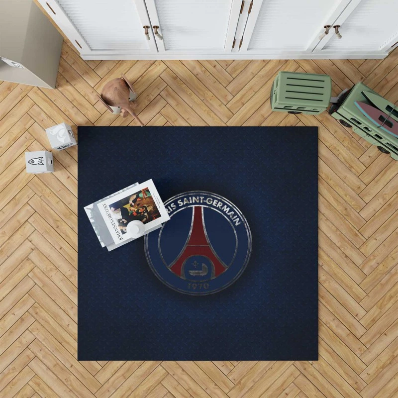 Club World Cup Soccer Club PSG Logo Rug