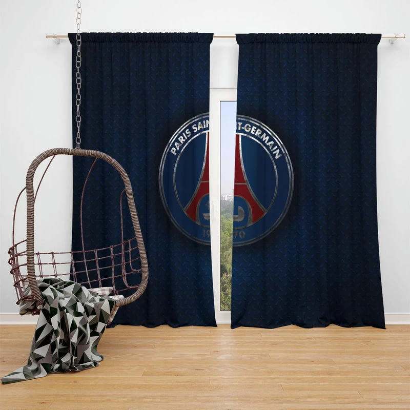 Club World Cup Soccer Club PSG Logo Window Curtain