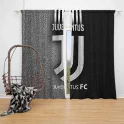 Club World Cup Soccer Team Juventus Logo Window Curtain
