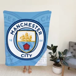 Club World Cup Soccer Team Manchester City FC Fleece Blanket