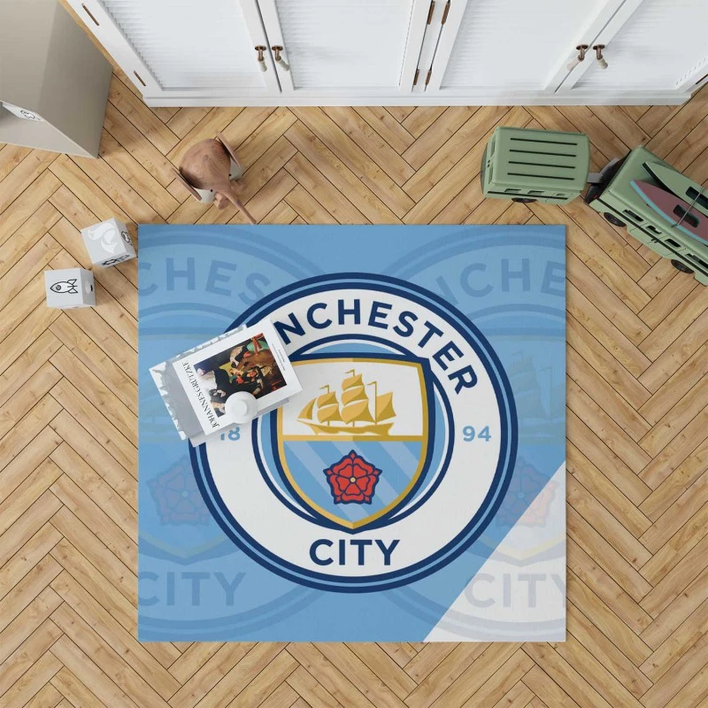 Club World Cup Soccer Team Manchester City FC Rug