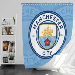 Club World Cup Soccer Team Manchester City FC Shower Curtain