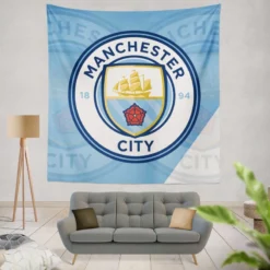 Club World Cup Soccer Team Manchester City FC Tapestry