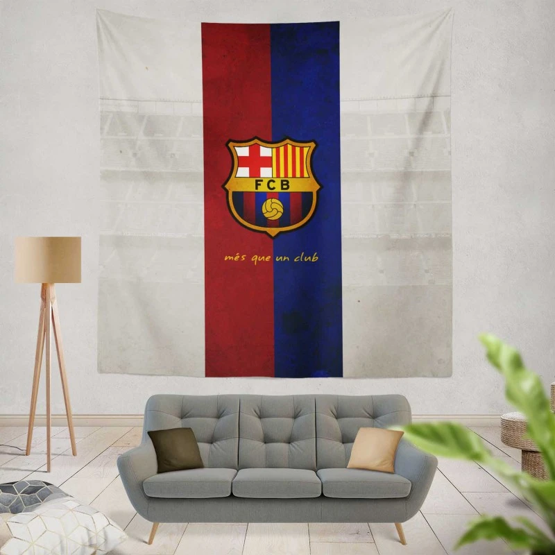 Club World Cup Winning Team FC Barcelona Tapestry