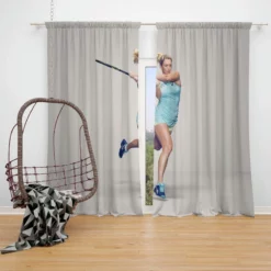 CoCo Vandeweghe Top Ranked Tennis Player Window Curtain