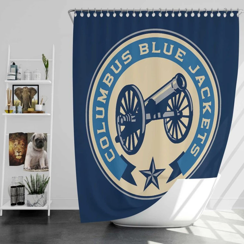 Columbus Blue Jackets Popular Ice Hockey Team Shower Curtain