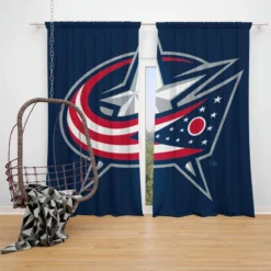 Columbus Blue Jackets Professional Ice Hockey Team Window Curtain
