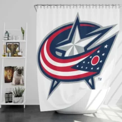 Columbus Blue Jackets Top Ranked Hockey Team Shower Curtain