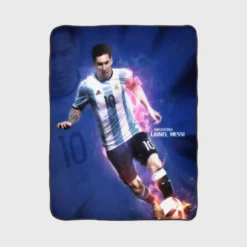 Committed sports Player Lionel Messi Fleece Blanket 1