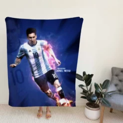 Committed sports Player Lionel Messi Fleece Blanket