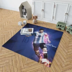 Committed sports Player Lionel Messi Rug 1