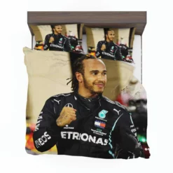 Competing in Formula One for Mercedes Lewis Hamilton Bedding Set 1