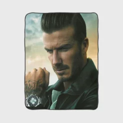 Competitive English Player David Beckham Fleece Blanket 1