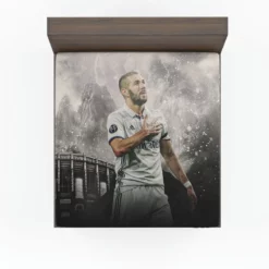 Competitive Football Player Karim Benzema Fitted Sheet