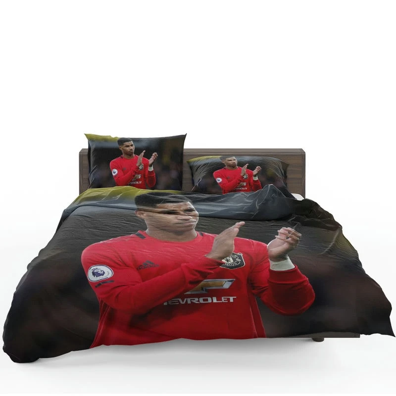 Competitive Football Player Marcus Rashford Bedding Set