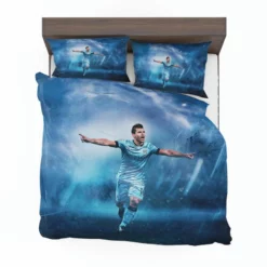 Competitive Football Player Sergio Aguero Bedding Set 1