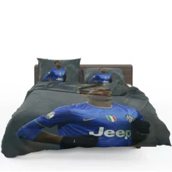 Competitive Juve Football Player Paul Pogba Bedding Set