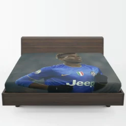 Competitive Juve Football Player Paul Pogba Fitted Sheet 1