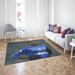 Competitive Juve Football Player Paul Pogba Rug 2