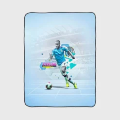 Competitive Man City Footballer Raheem Sterling Fleece Blanket 1