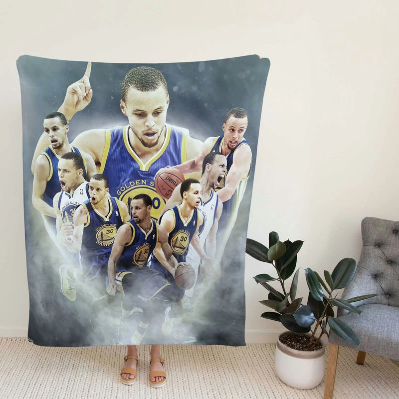 Competitive NBA Basketball Stephen Curry Fleece Blanket