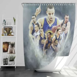 Competitive NBA Basketball Stephen Curry Shower Curtain