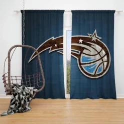 Competitive NBA Basketball Team Orlando Magic Window Curtain