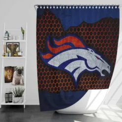 Competitive NFL Football Team Denver Broncos Shower Curtain