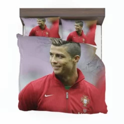 Competitive Soccer Player Cristiano Ronaldo Bedding Set 1