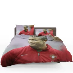 Competitive Soccer Player Cristiano Ronaldo Bedding Set