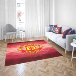 Competitive Soccer Team Manchester United FC Rug 2