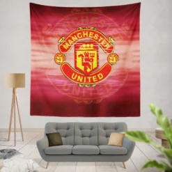 Competitive Soccer Team Manchester United FC Tapestry