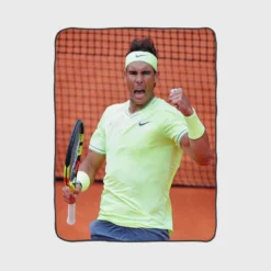 Competitive Tennis Player Rafael Nadal Fleece Blanket 1