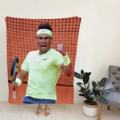 Competitive Tennis Player Rafael Nadal Fleece Blanket