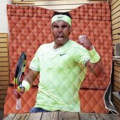 Competitive Tennis Player Rafael Nadal Quilt Blanket