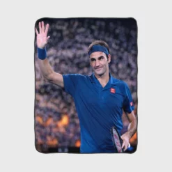 Competitive Tennis Player Roger Federer Fleece Blanket 1