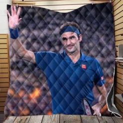 Competitive Tennis Player Roger Federer Quilt Blanket