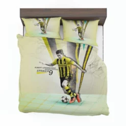 Confident BVB Soccer Player Lewandowski Bedding Set 1