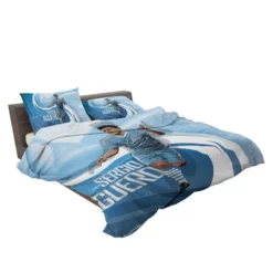 Confident Man City Soccer Player Sergio Aguero Bedding Set 2