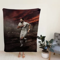 Confident Soccer Player Karim Benzema Fleece Blanket