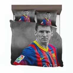 Confident Soccer Player Lionel Messi Bedding Set 1