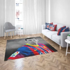 Confident Soccer Player Lionel Messi Rug 2