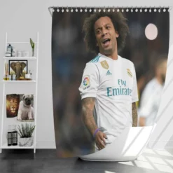 Confident Soccer Player Marcelo Vieira Shower Curtain