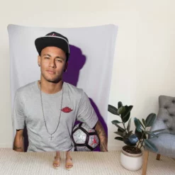 Consistent Football Player Neymar Jr Fleece Blanket