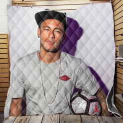Consistent Football Player Neymar Jr Quilt Blanket