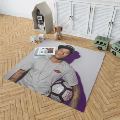 Consistent Football Player Neymar Jr Rug 1